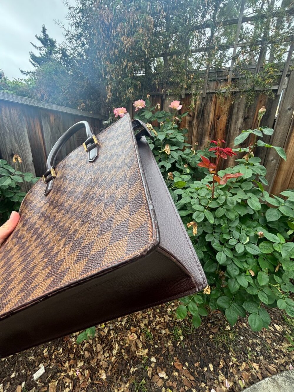 LOUIS VUITTON Damier Ebene Canvas Venice Sac Plat Bag - Picture 6 of 11